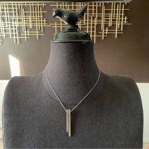 Vintage Judith Jack Marcasite double bar necklace Sterling Silver 925 Art Deco